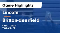 Lincoln  vs Britton-deerfield Game Highlights - Sept. 1, 2022
