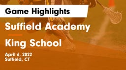 Suffield Academy vs King School Game Highlights - April 6, 2022