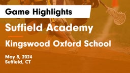 Suffield Academy vs Kingswood Oxford School Game Highlights - May 8, 2024