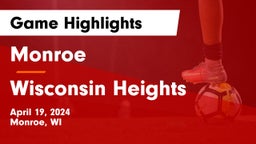 Monroe  vs Wisconsin Heights  Game Highlights - April 19, 2024