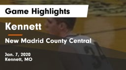 Kennett  vs New Madrid County Central  Game Highlights - Jan. 7, 2020