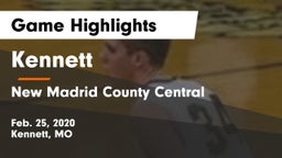 Kennett  vs New Madrid County Central  Game Highlights - Feb. 25, 2020