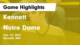 Kennett  vs Notre Dame  Game Highlights - Jan. 15, 2021