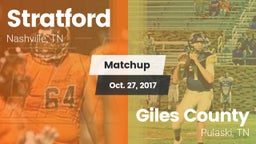Matchup: Stratford vs. Giles County  2017