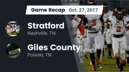 Recap: Stratford  vs. Giles County  2017