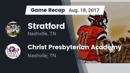 Recap: Stratford  vs. Christ Presbyterian Academy 2017