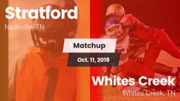 Matchup: Stratford vs. Whites Creek  2018