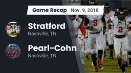 Recap: Stratford  vs. Pearl-Cohn  2018