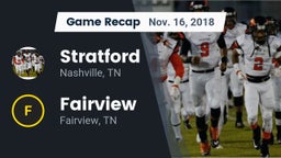 Recap: Stratford  vs. Fairview  2018