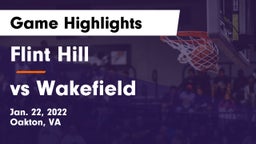 Flint Hill  vs vs Wakefield Game Highlights - Jan. 22, 2022