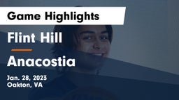 Flint Hill  vs Anacostia  Game Highlights - Jan. 28, 2023