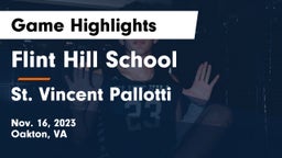 Flint Hill School vs St. Vincent Pallotti  Game Highlights - Nov. 16, 2023