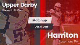 Matchup: Upper Darby High vs. Harriton  2018