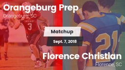 Matchup: Orangeburg Prep vs. Florence Christian  2018