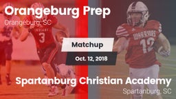 Matchup: Orangeburg Prep vs. Spartanburg Christian Academy  2018