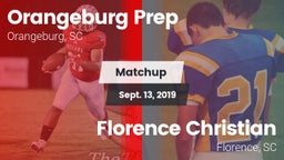 Matchup: Orangeburg Prep vs. Florence Christian  2019