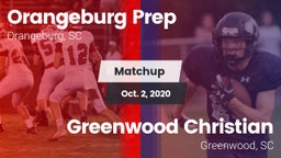 Matchup: Orangeburg Prep vs. Greenwood Christian  2020