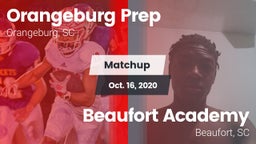 Matchup: Orangeburg Prep vs. Beaufort Academy 2020