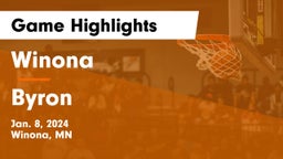 Winona  vs Byron  Game Highlights - Jan. 8, 2024