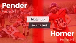 Matchup: Pender vs. Homer  2019