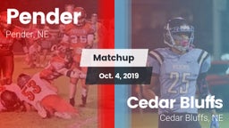 Matchup: Pender vs. Cedar Bluffs  2019