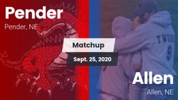 Matchup: Pender vs. Allen  2020