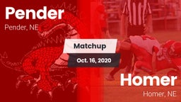 Matchup: Pender vs. Homer  2020