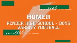 Pender football highlights Homer