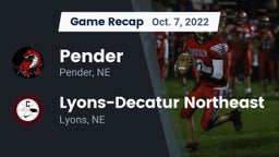 Recap: Pender  vs. Lyons-Decatur Northeast 2022