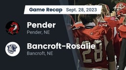 Recap: Pender  vs. Bancroft-Rosalie  2023