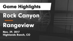 Rock Canyon  vs Rangeview  Game Highlights - Nov. 29, 2017
