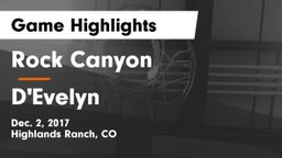 Rock Canyon  vs D'Evelyn  Game Highlights - Dec. 2, 2017