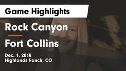 Rock Canyon  vs Fort Collins  Game Highlights - Dec. 1, 2018