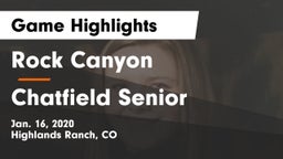 Rock Canyon  vs Chatfield Senior  Game Highlights - Jan. 16, 2020