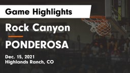 Rock Canyon  vs PONDEROSA  Game Highlights - Dec. 15, 2021