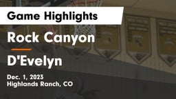 Rock Canyon  vs D'Evelyn  Game Highlights - Dec. 1, 2023