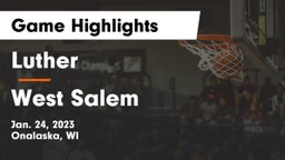 Luther  vs West Salem  Game Highlights - Jan. 24, 2023
