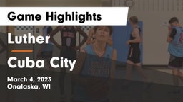 Luther  vs Cuba City  Game Highlights - March 4, 2023