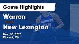 Warren  vs New Lexington  Game Highlights - Nov. 30, 2023