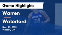 Warren  vs Waterford  Game Highlights - Dec. 23, 2023