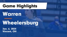 Warren  vs Wheelersburg  Game Highlights - Jan. 6, 2024