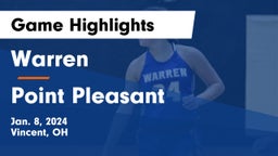 Warren  vs Point Pleasant  Game Highlights - Jan. 8, 2024