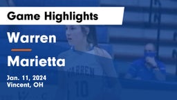 Warren  vs Marietta  Game Highlights - Jan. 11, 2024