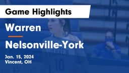 Warren  vs Nelsonville-York  Game Highlights - Jan. 15, 2024
