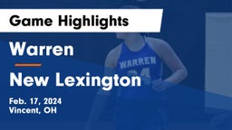 Warren  vs New Lexington  Game Highlights - Feb. 17, 2024