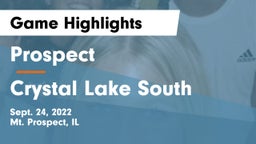 Prospect  vs Crystal Lake South  Game Highlights - Sept. 24, 2022
