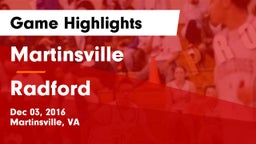 Martinsville  vs Radford  Game Highlights - Dec 03, 2016