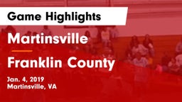 Martinsville  vs Franklin County  Game Highlights - Jan. 4, 2019