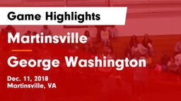 Martinsville  vs George Washington  Game Highlights - Dec. 11, 2018
