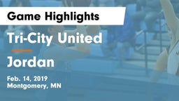 Tri-City United  vs Jordan  Game Highlights - Feb. 14, 2019